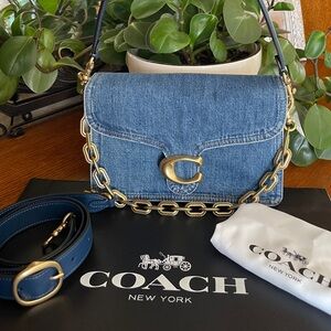 NWT Coach Chain Tabby Shoulder Bag with Gold Chain -